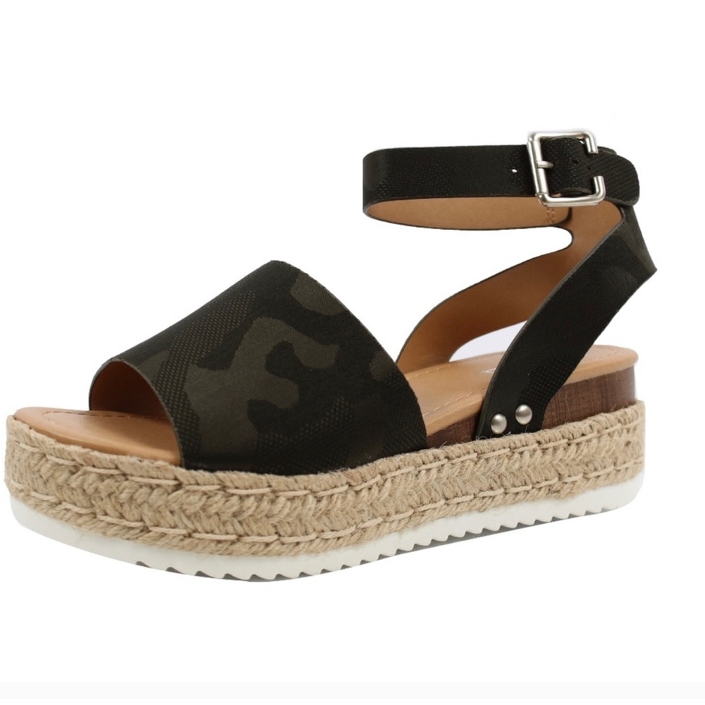 Black Ankle Strap Platform Sandal